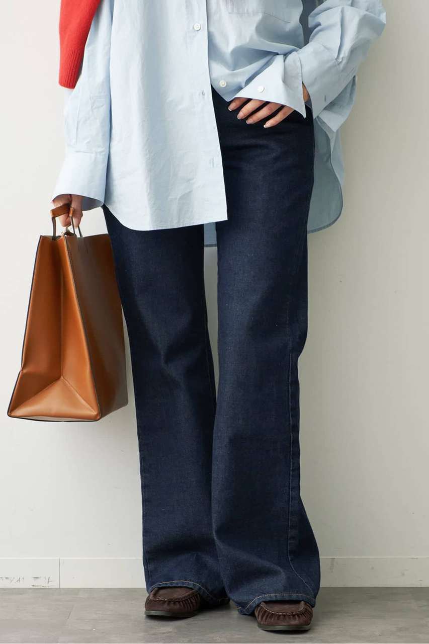 Deuxieme Classe * Modern Flare ジーンズ (ネイビー, 34) ドゥーズィエムクラス ELLE SHOP