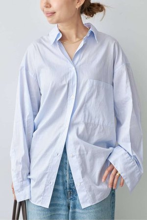 ドゥーズィエムクラス/Deuxieme ClasseのAlbini Wash Shirt(stripe)(110400/110403)