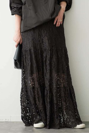 ドゥーズィエムクラス/Deuxieme Classeの*追加 Lace Tiered スカート(110700/110703)