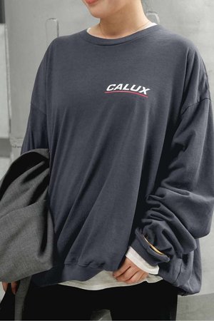 ドゥーズィエムクラス/Deuxieme Classeの【CALUX/キャラクス】RIB LOGO ロングスリーブ Tシャツ(110100/110103)