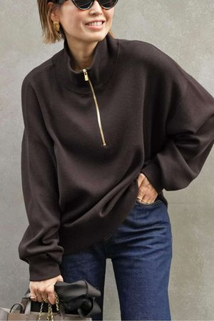 ドゥーズィエムクラス/Deuxieme Classeの*Smooth Half Zip プルオーバー
