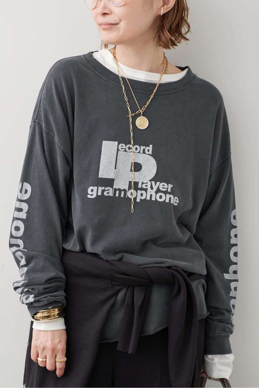 Deuxieme Classe LP Long Tシャツ (グレー, F) ドゥーズィエムクラス ELLE SHOP