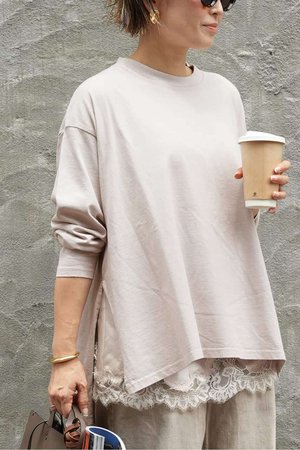 ドゥーズィエムクラス/Deuxieme Classeの【CALUX/キャラクス】SIDE-SLIT ロングスリーブ Tシャツ(110100/110103)