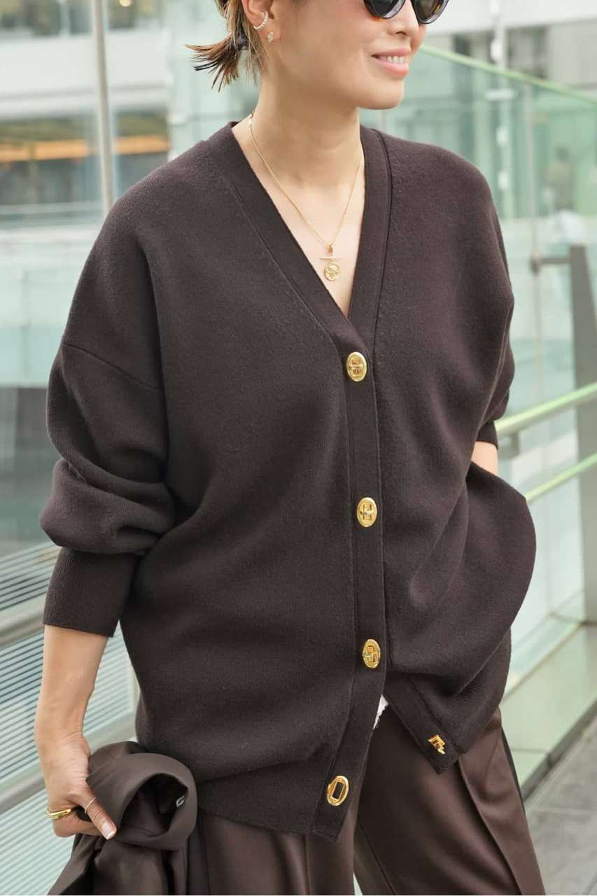 Deuxieme Classe Spirit カーディガン (ブラウン, F) ドゥーズィエムクラス ELLE SHOP