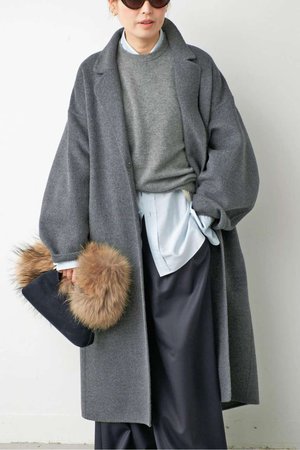 ドゥーズィエムクラス/Deuxieme Classeの【予約販売】《予約》ウールアンゴラリバーコート(110900/110903)