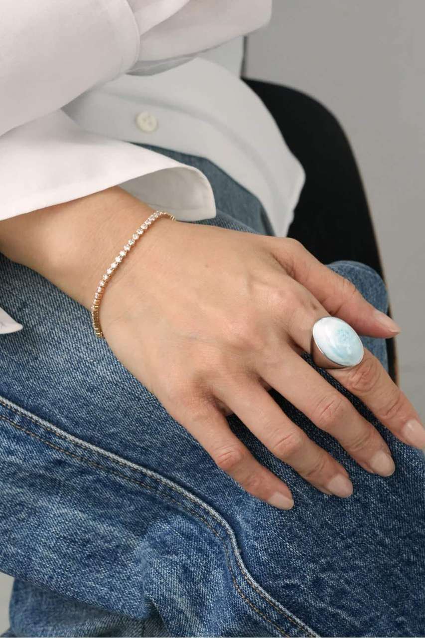 Deuxieme Classe 【MARIHA/マリハ】SC LARIMAR L Oval-2 (シルバー, 15) ドゥーズィエムクラス ELLE SHOP