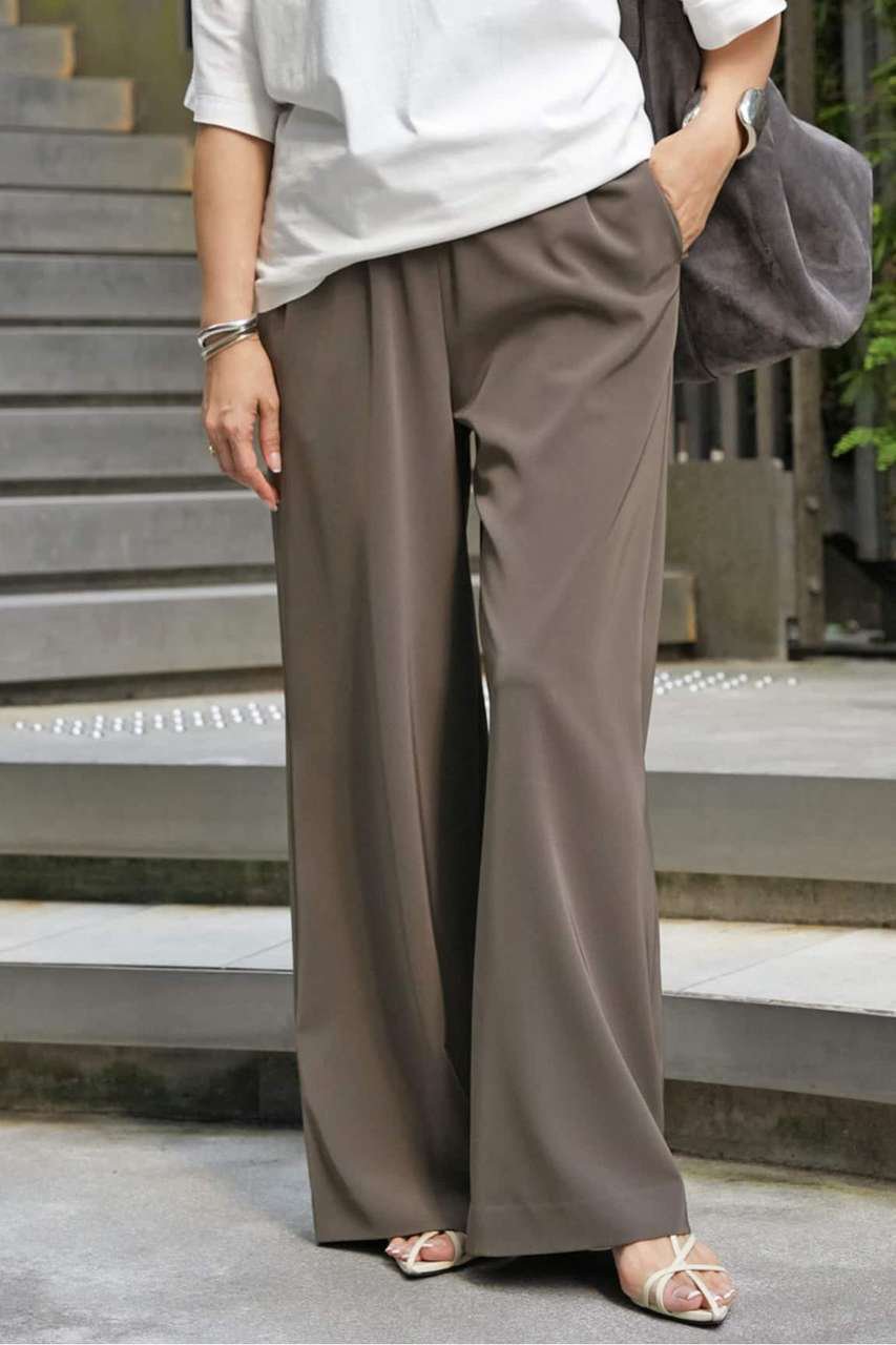 Deuxieme Classe *追加 Effortless パンツ (カーキ, 36) ドゥーズィエムクラス ELLE SHOP