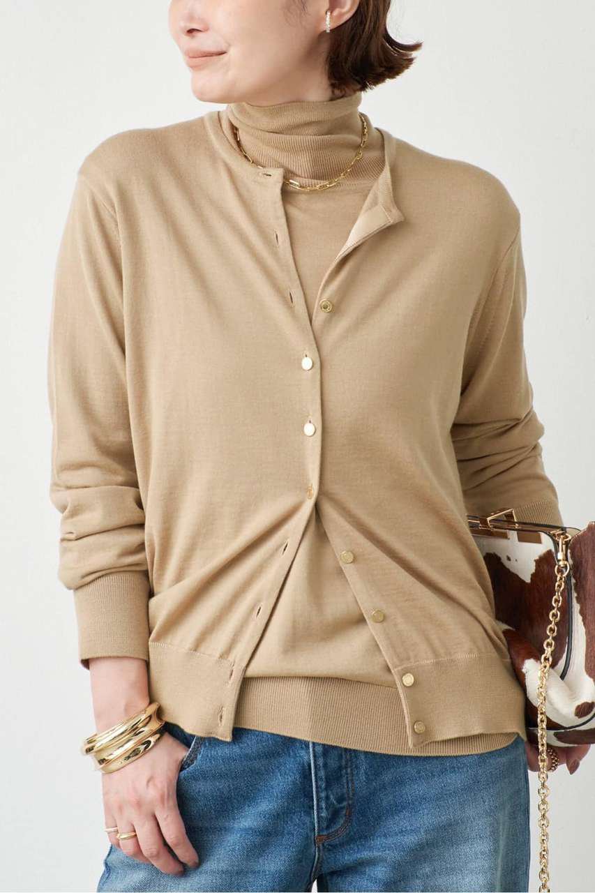 Deuxieme Classe *FF30 TODAY クルーネック カーディガン (キャメル, F) ドゥーズィエムクラス ELLE SHOP