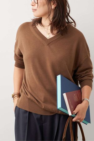 ドゥーズィエムクラス/Deuxieme Classeの【予約販売】《予約》*BONEY OVER Vネック  プルオーバー(110300/110301)