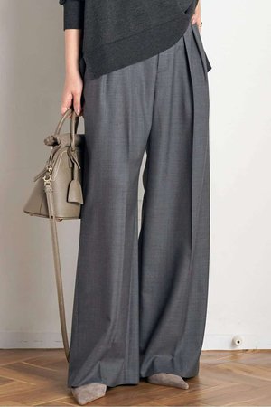 エーピーストゥディオ/AP STUDIOのHigh-waisted Wide Pants(110600/110601)