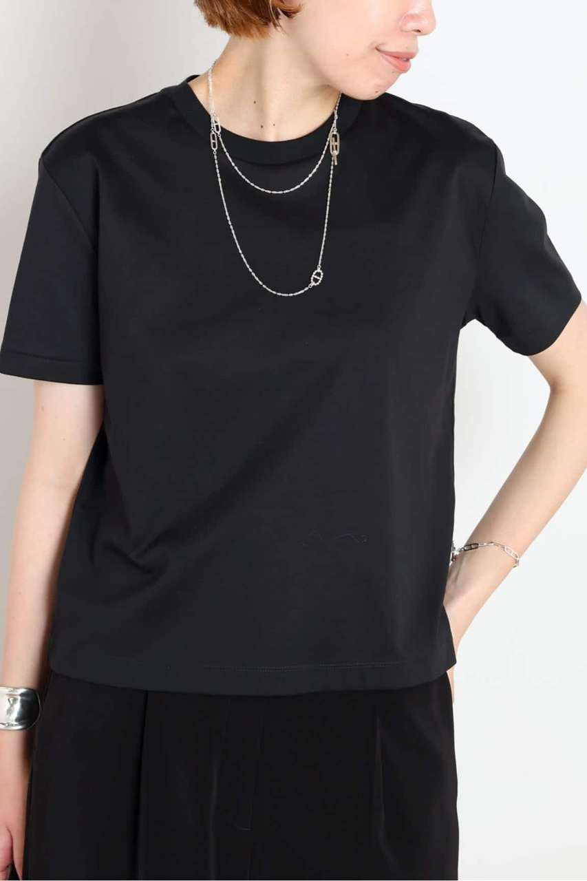 AP STUDIO コンパクトTシャツ (ブラック, F) エーピーストゥディオ ELLE SHOP
