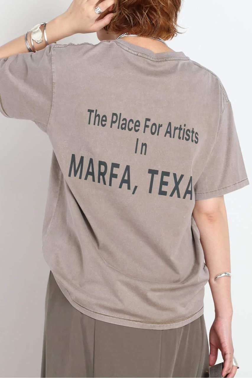 AP STUDIO Logo TEE (ベージュ, F) エーピーストゥディオ ELLE SHOP