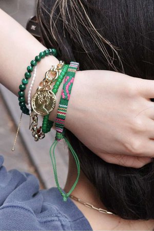 エーピーストゥディオ/AP STUDIOの【SHASHI/シャシ】別注Custom Bracelet 3 Green(150300/150302)