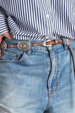 【PUNTOVITA/プントヴィータ】concho leather skinny belt
