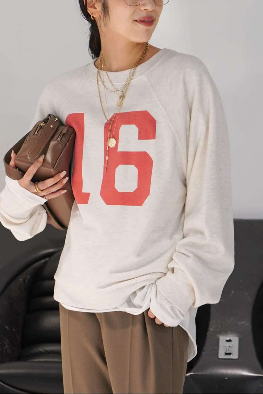 AP STUDIO No16 print sweat (ナチュラル, F) エーピーストゥディオ ELLE SHOP