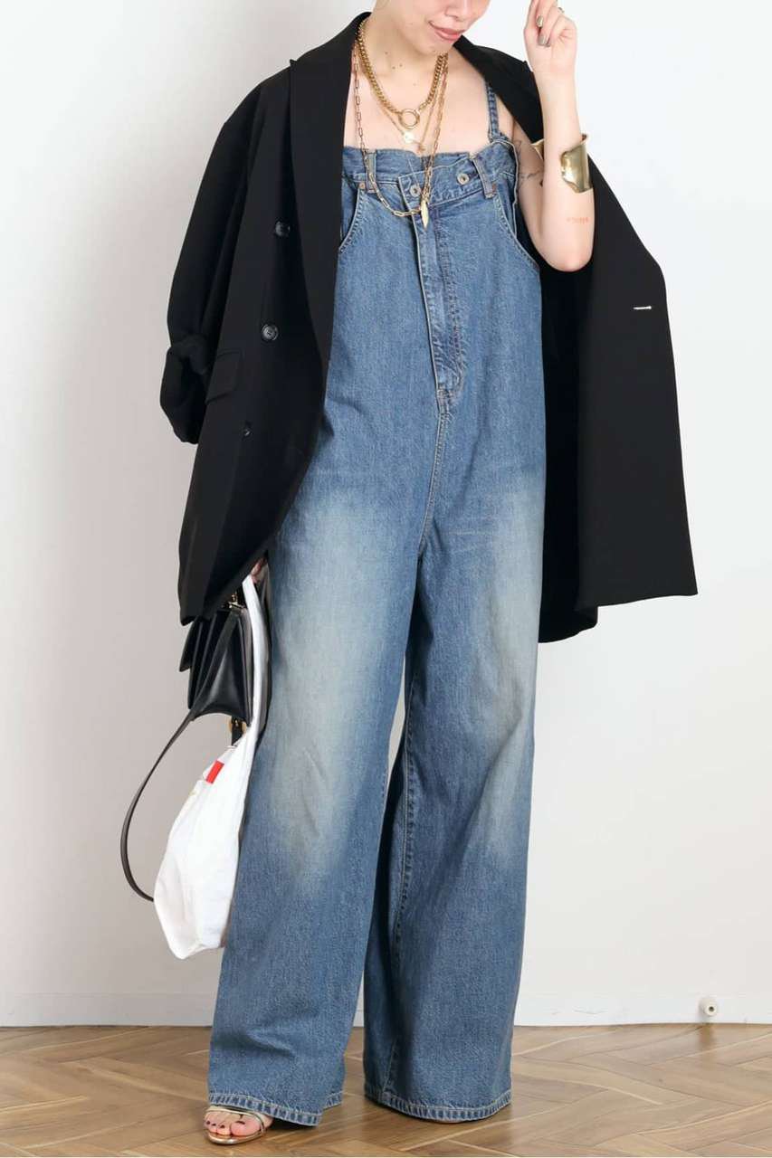 AP STUDIO 【JOHNBULL/ジョンブル】denim salopette (ブルー, フリー) エーピーストゥディオ ELLE SHOP