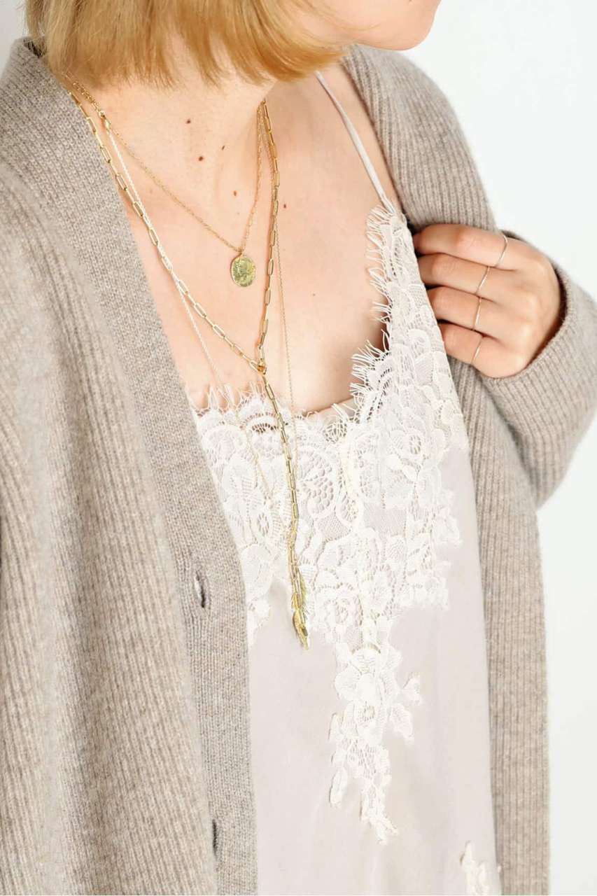AP STUDIO Vincent Lace cami (ナチュラル, F) エーピーストゥディオ ELLE SHOP