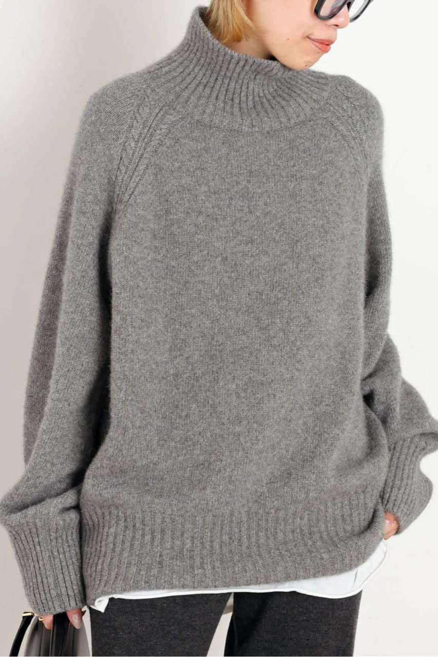AP STUDIO 【LIBERADD/リベラド】TURTLENECK PULLOVER (グレー, フリー) エーピーストゥディオ ELLE SHOP