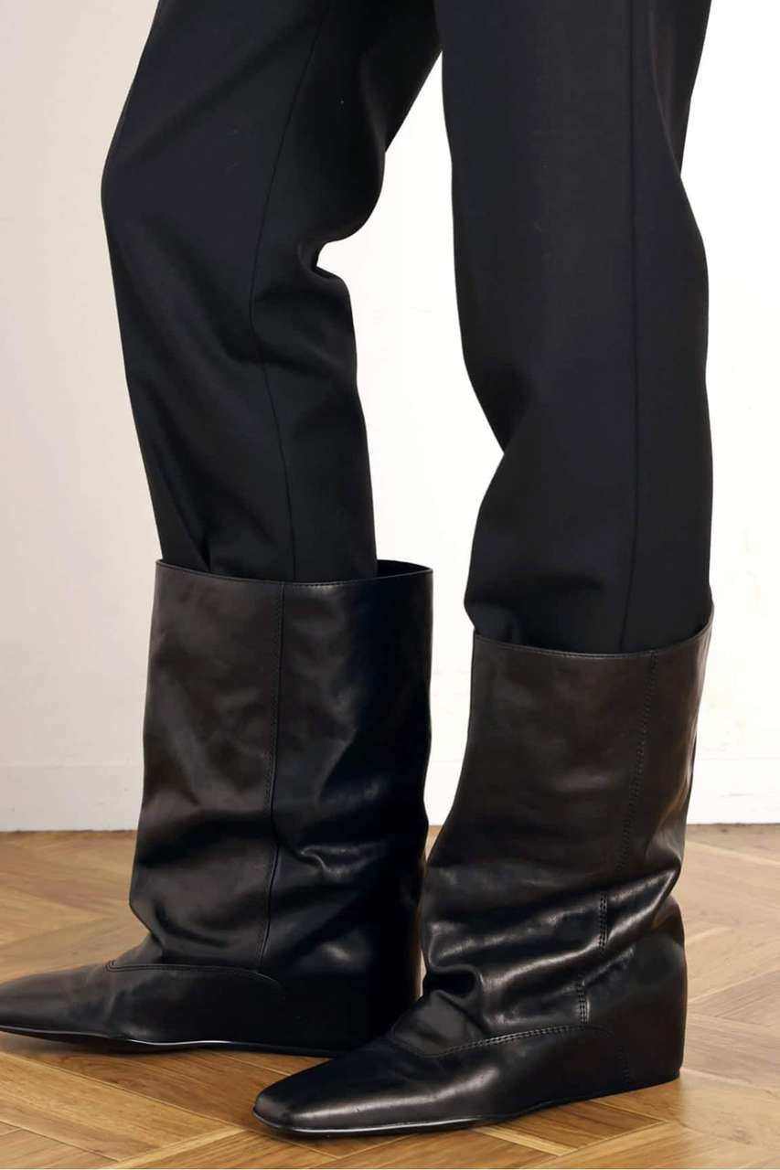 AP STUDIO 【PALOMA BARCELO/パロマ バルセロ】middle length COVER BOOTS (ブラック, 38) エーピーストゥディオ ELLE SHOP