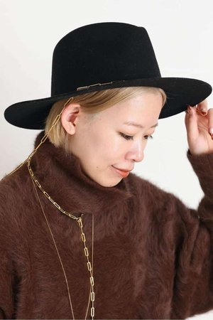 エーピーストゥディオ/AP STUDIOの【VAN PALMA/ヴァン パルマ】CLAUDIE HAT with chain(140200/140201)