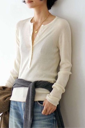エーピーストゥディオ/AP STUDIOのWeekend Henley Knit
