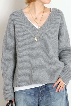 エーピーストゥディオ/AP STUDIOの【LIBERADD/リベラド】V-NECK KNIT(110300/110301)