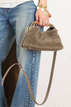 エーピーストゥディオ/AP STUDIOの*【Elleme/エレメ】METAL HANDLE CLUTCH SUEDE(120600/120602)