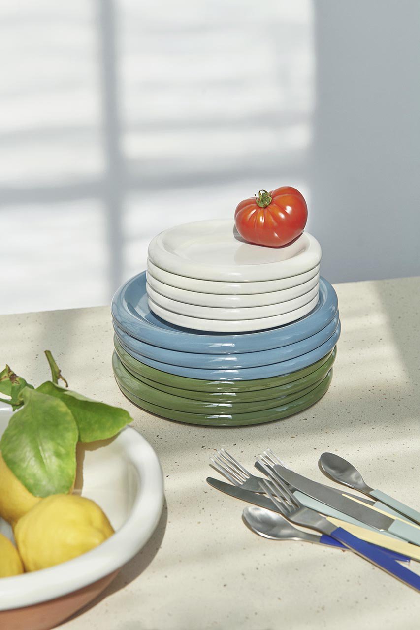 HAY(ヘイ)｜BARRO PLATE SET OF 2 Φ24/グリーン の通販｜ELLESHOP