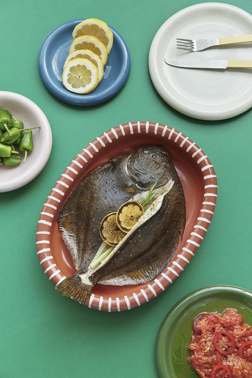 HAY(ヘイ)｜BARRO OVAL DISH L/Natural with stripes の通販｜ELLESHOP