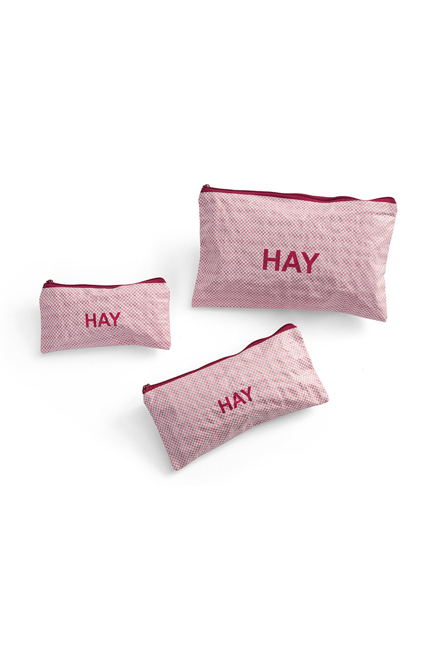 ヘイ/HAYの【予約販売】CANDY MONO WASH BAG-FLAT SET OF 3(ライトピンク/2206761040844)