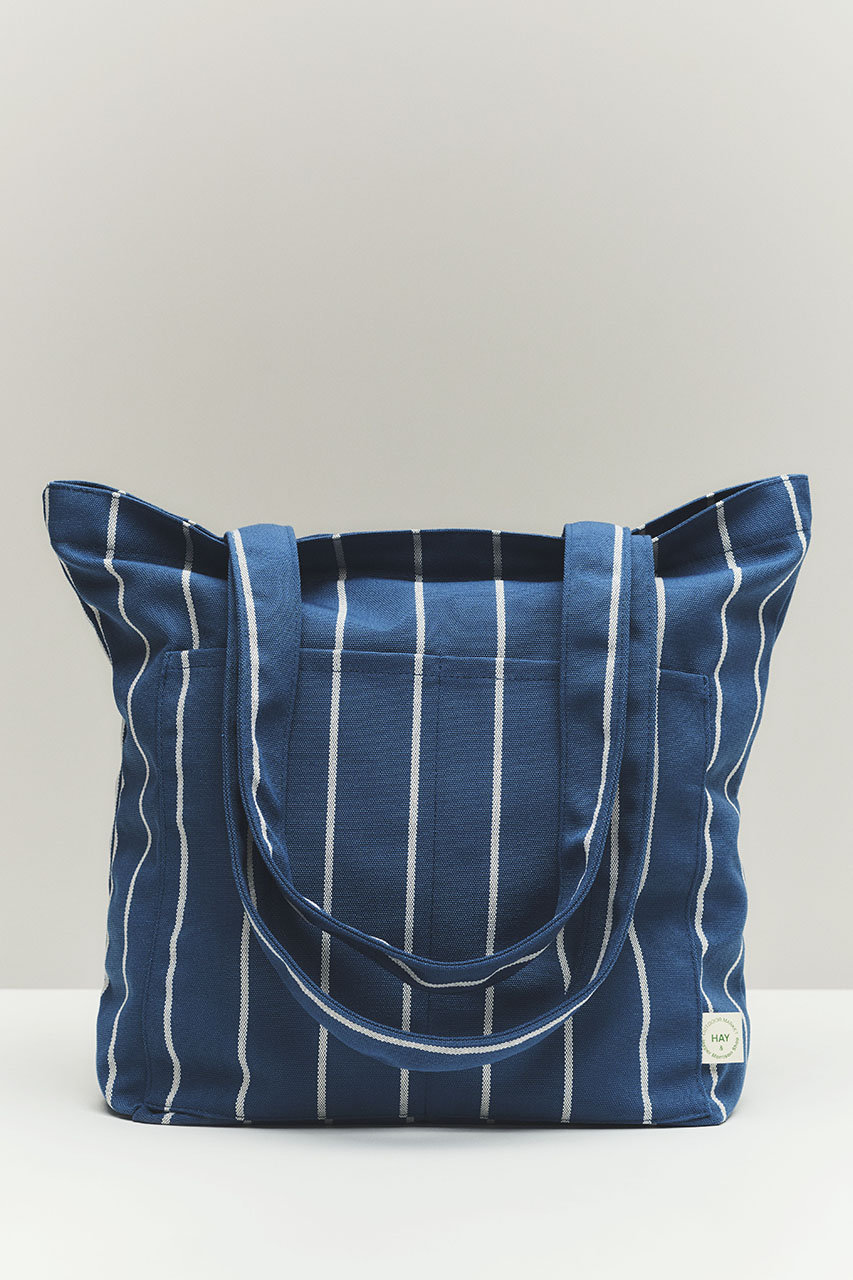 HAY(ヘイ)｜OUTDOOR MARKET TOTE BAG MEDIUM/ブルー＆ベージュ の通販
