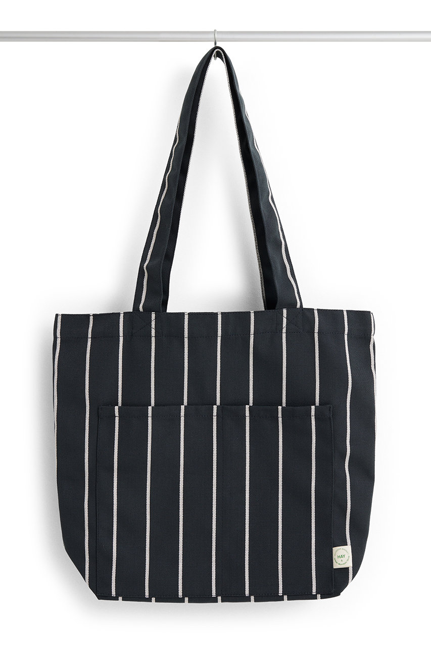 ヘイ/HAYのOUTDOOR MARKET TOTE BAG MEDIUM(ブラック＆ベージュ/AE966-A602-AS27)