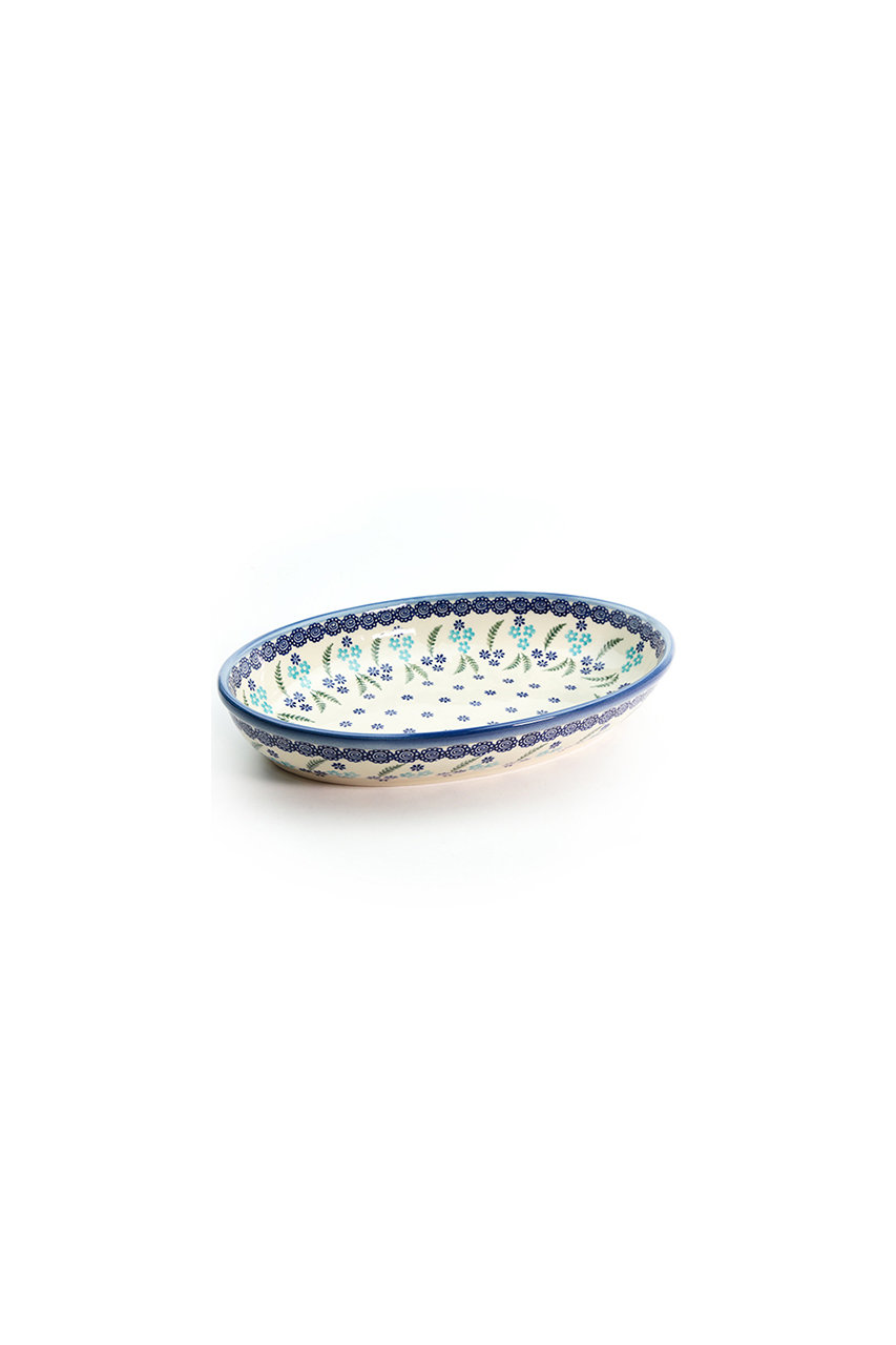 ポーリッシュポタリー/Polish Potteryのオーブン皿・オーバル・大(ブルー/W210-153)