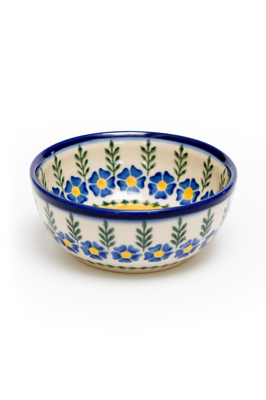 ポーリッシュポタリー(ELLE gourmet)/Polish Pottery(ELLE gourmet)のミニボウル・フラット(ブルー/V158-U198)