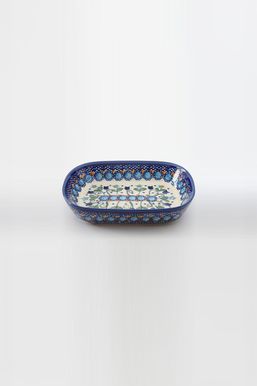 ポーリッシュポタリー/Polish Potteryのオリーブ皿(ブルー/V172-U006)