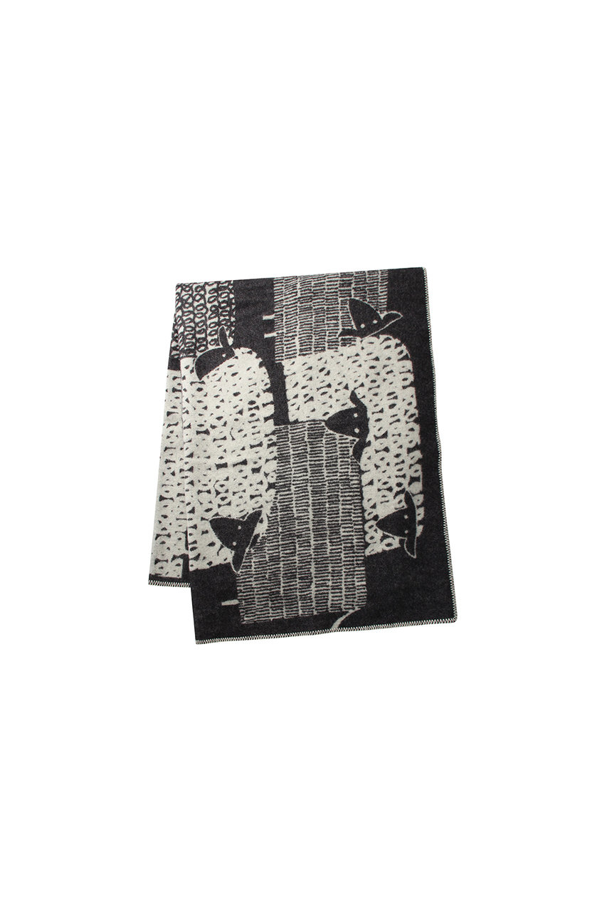 ラプアン カンクリ/LAPUAN KANKURITのPAKAPAAT Blanket(ブラック×ホワイト/LK100219)
