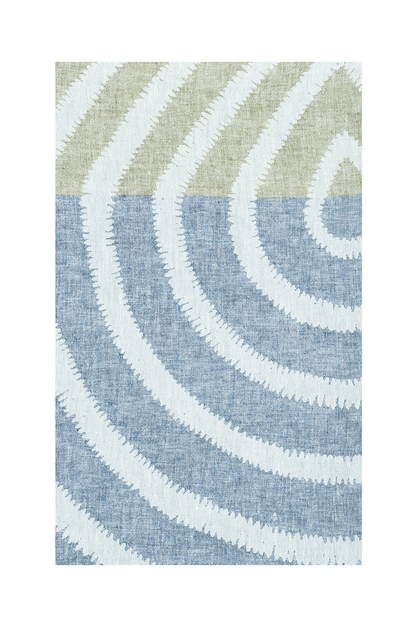 ラプアン カンクリ/LAPUAN KANKURITのMETSALAMPI マルチユース タオル 95x180cm(グレー×ブルーベリー×オリーブ/LK68453)