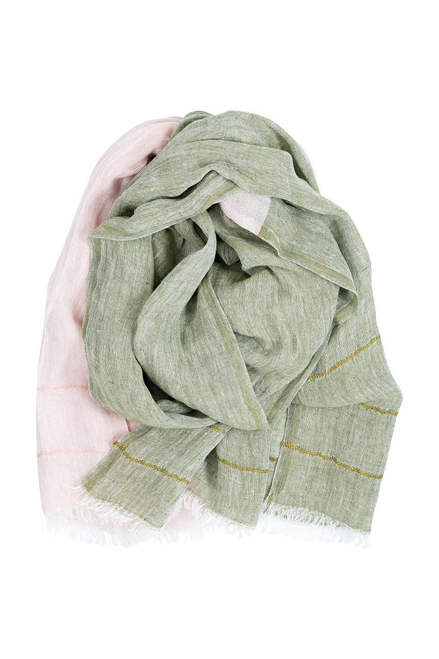 ラプアン カンクリ/LAPUAN KANKURITのTSAVO ストール(オリーブ×ローズ/LK106018)