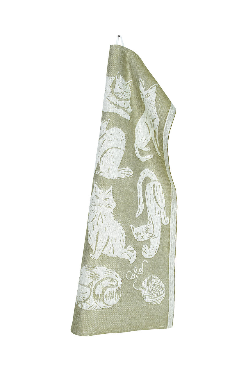 ラプアン カンクリ/LAPUAN KANKURITのKISSANPAIVAT タオル(ホワイト×オリーブ/LK20357)