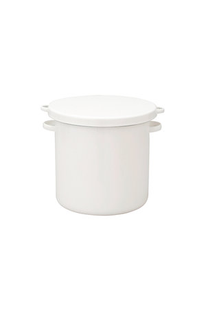 ノダホーロー/野田琺瑯のホワイトシリーズ ラウンドストッカー 27cm(510200/510205)