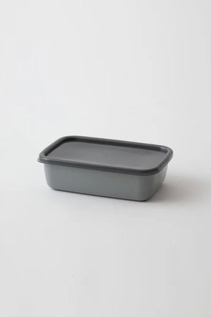 ノダホーロー/野田琺瑯のプラスグレー レクタングル 深型 シール蓋付 L(510200/510205)