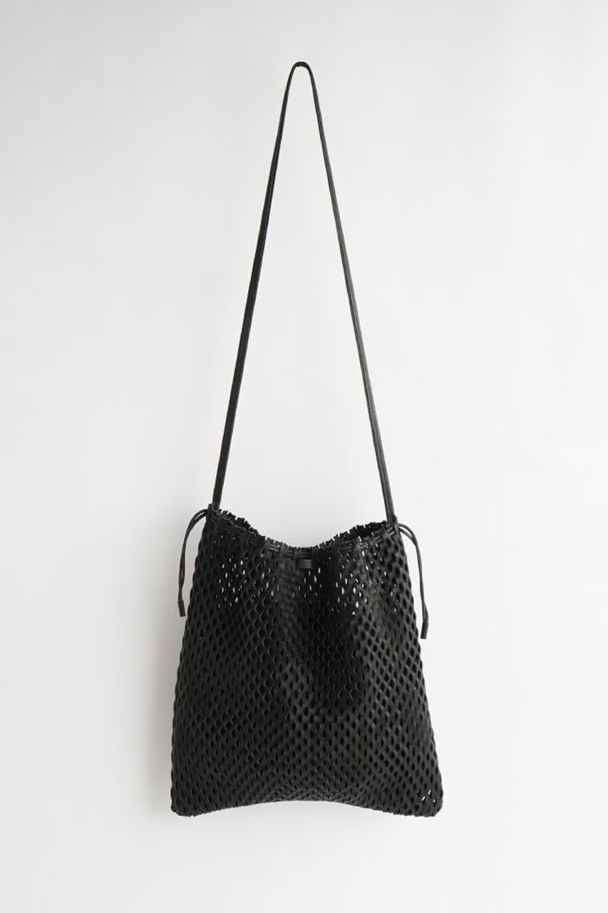 i ro se(イロセ)｜NET SHOULDER BAG - L/BLACK の通販｜ELLESHOP 
