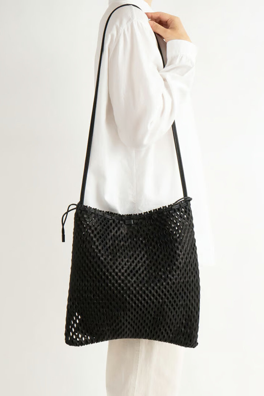 i ro se(イロセ)｜NET SHOULDER BAG - L/BLACK の通販｜ELLESHOP