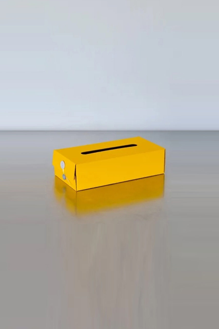 クラフトワン/craft_oneのButton Tissue Box / concrete craft(イエロー/or-ti-spy)