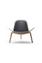 CH07 SHELL CHAIR ブラックレザー／オーク／オイル【メーカー取り寄せ】 カール・ハンセン＆サン/カール・ハンセン＆サン Thor 301／ブラック