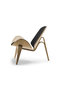 CH07 SHELL CHAIR ブラックレザー／オーク／オイル【メーカー取り寄せ】 カール・ハンセン＆サン/カール・ハンセン＆サン