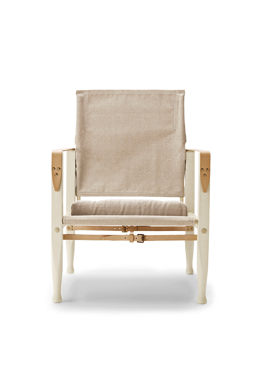 カール・ハンセン＆サン/カール・ハンセン＆サンのKK47000 サファリ チェア　アッシュ／ホワイトオイル／fab1【メーカー取り寄せ】(ナチュラルキャンバス/-)