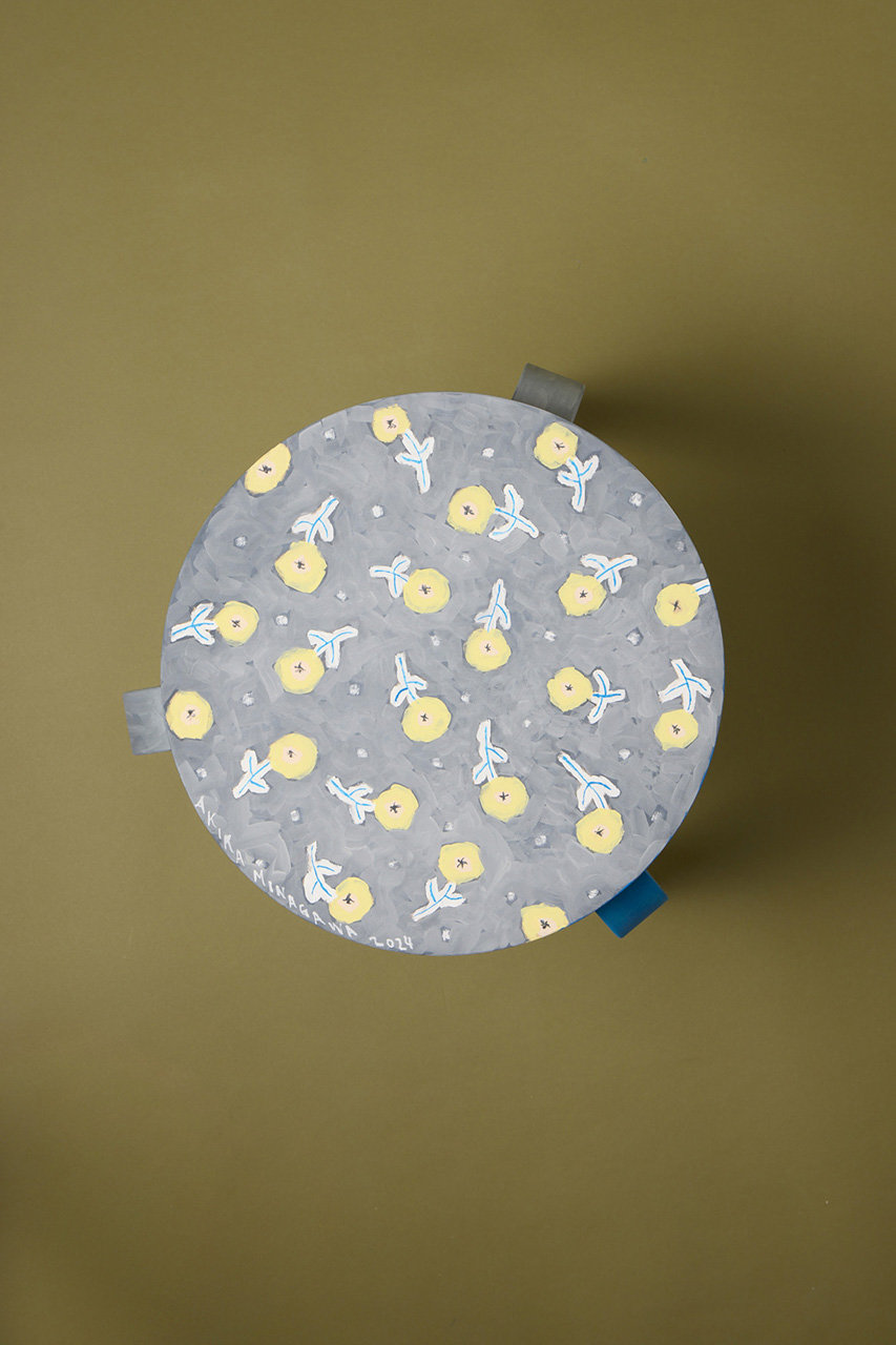 【希少限定】mina perhonen / anemone 生地使用スツール mina perhonen（限定アイテム）(ミナペルホネン（ゲンテイ