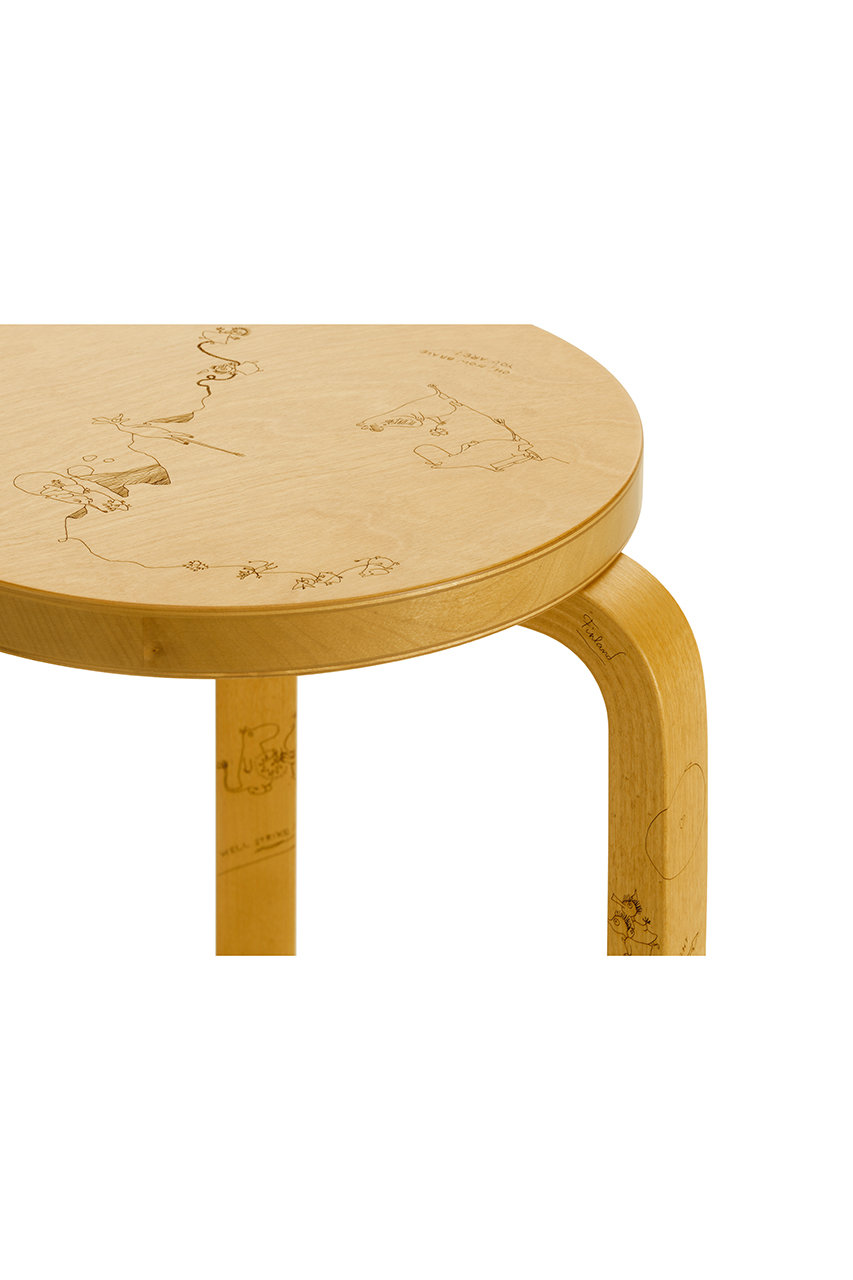 Artek + Moomin Stool60 アルテック＋ムーミン　スツール60 STOOL 60 ムーミン(60 スツール ムーミン)[タブルーム]