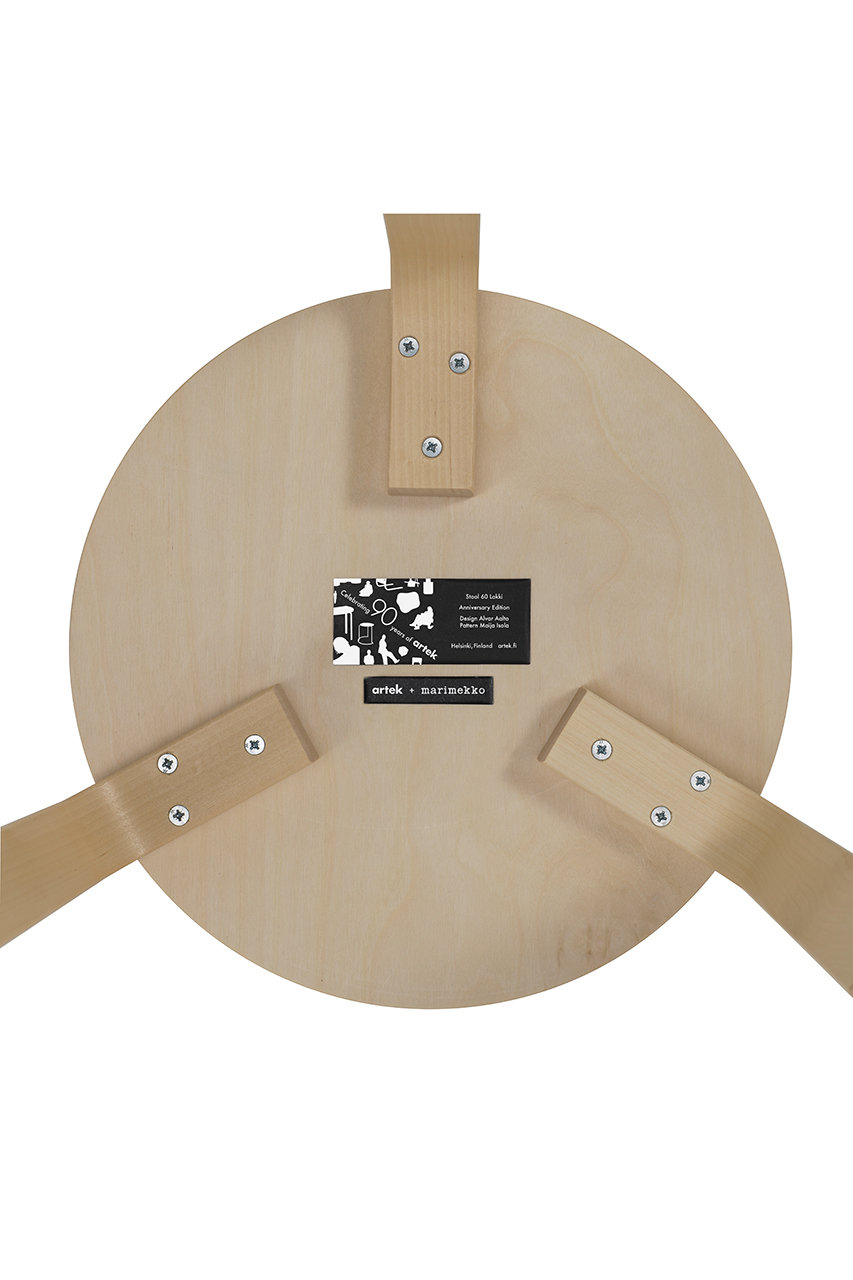 Artek(アルテック)｜Artek + Marimekko スツール 60 ロッキ/ナチュラル